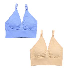 Rhonda Shear 2-pack Rose Jacquard Ahh Bra Set