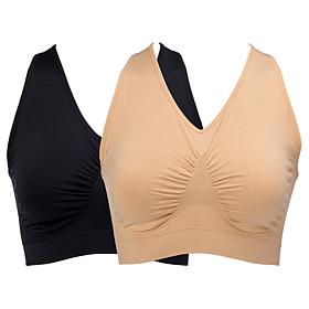 Rhonda Shear 2-pack Seamless Racerback Ahh Bra