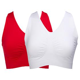 Rhonda Shear 2-pack Seamless Racerback Ahh Bra