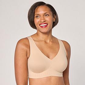 Rhonda Shear Pullover Gel Bra with Floral Mesh Back