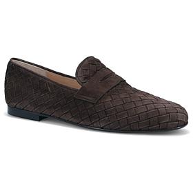 Ron White Maddie Suede Penny Loafer with Satin Shoe Bag