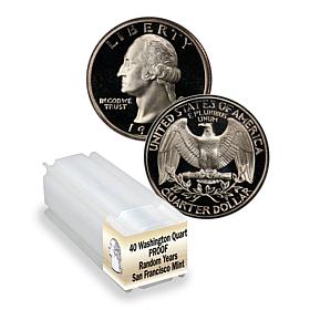 S-Mint Proof Random Date Washington Quarters - Set of 40 