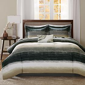 Saben Queen 9-piece Complete Bed and Sheet Set - Taupe