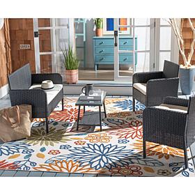 Safavieh Aboka 4-Piece Living Set - Black, Grey