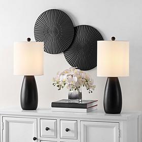 Safavieh Arlia 2-pack Black Resin Table Lamps 24"