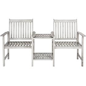 Safavieh Brea Twin-Seat Bench - Ash Gray Finish