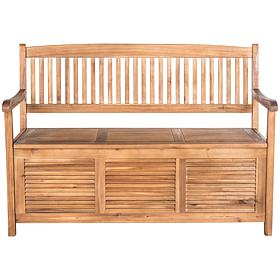 Safavieh Brisbane Storage Bench - Teak Brown Finish