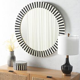 Safavieh Charli 29.2" Black and Ivory Resin Mirror