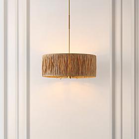 Safavieh Colessa Natural and Gold Pendant Light 24"