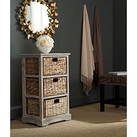 Safavieh Halle 3 Wicker Basket Storage Side Table