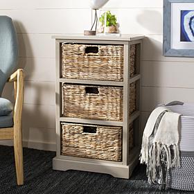 Safavieh Halle 3 Wicker Basket Storage Side Table