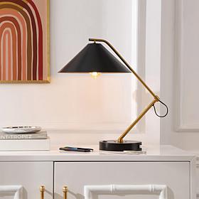 Safavieh Moseby Black and Brass Table Lamp with USB