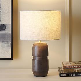 Safavieh Nami Natural Wood Table Lamp 12" x 12" x 19"