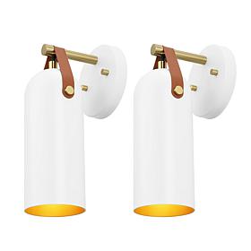 Safavieh Westly 2-Pack Gold and Black Wall Sconces