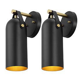 Safavieh Westly 2-Pack Gold and Black Wall Sconces