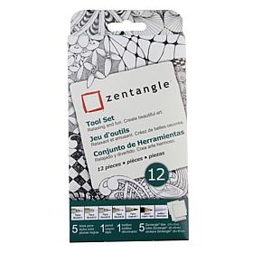 Sakura Zentangle Drawing Set of 12 - White