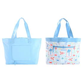 Samantha Brown Reversible Solid/Print Tote Bag