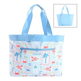 Samantha Brown Reversible Solid/Print Tote Bag