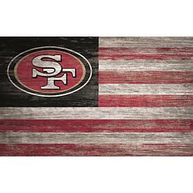 San Francisco 49ers Distressed Flag 11x19