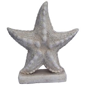 Santa's Workshop Cold Cast Yard Starfish in Antique White