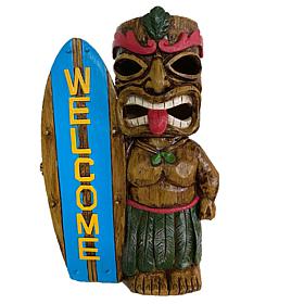 Santa's Workshop Inc. 12" Resin Solar Tiki Welcome