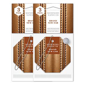 ScentWorx 6-Pack Brand New Car Auto Air Fresheners