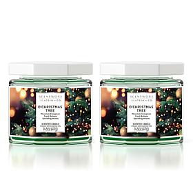 ScentWorx by Slatkin + Co. 2-Pack 14.5 oz. O' Christmas Tree Candles