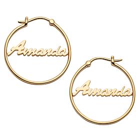 Script Name Small 25mm Hoop Earrings