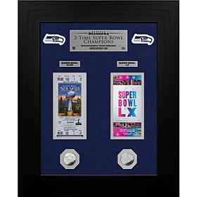 Seattle Seahawks Super Bowl 2-Title Deluxe Frame