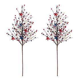 Set of 2 28" Patriotic Berry Picks