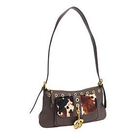 Sharif Legacy 100% Leather Handbag with Hair Calf Flap