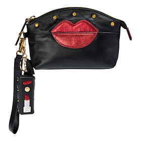 Sharif Legacy Date Night Leather Wristlet Clutch & Lipstick Case