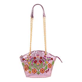 Sharif Legacy Floral Embossed Quilted Leather Crossbody