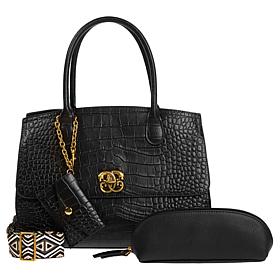 Sharif Legacy Himalayan Croco Embossed Leather 4-piece Tote Set