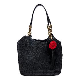 Sharif Legacy Marbleized Rose Quilted Leather Shoulder Bag