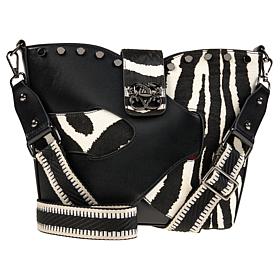 Sharif Legacy Museum Puzzle Piece Haircalf Leather Crossbody Bag