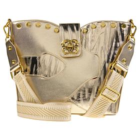 Sharif Legacy Museum Puzzle Piece Haircalf Leather Crossbody Bag