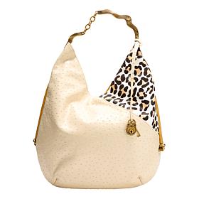 Sharif Legacy Ostrich & Haircalf Sculpted Hobo