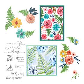 Sizzix Born to Bloom, Stamp, Die and Stencil Kit