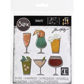 Sizzix Thinlits by Tim Holtz Happy Hour 24-piece Die Set