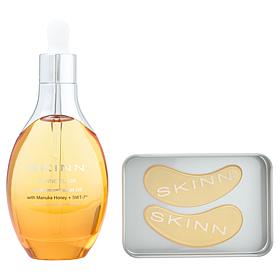 SKINN Supersize Luminous Facial Oil and Reusable Gold Eye Patches 