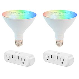 Smart WiFi PAR38 E26 Dimmable Recess Light Bulb - 11W - 2PK