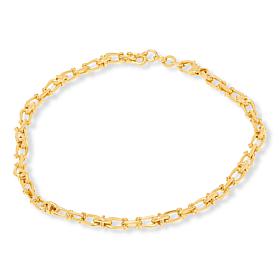 Soave Oro 14K Electroform Horsebit Link Necklace