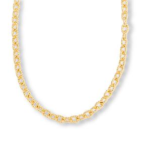 Soave Oro 14K Gold Electroform Twisted Rolo Chain Necklace