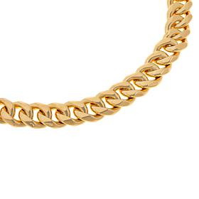 Soave Oro 18" 14K Gold Electroform Polished Curb Chain Necklace