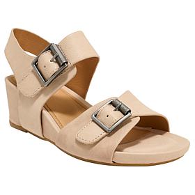 Sofft Valeri Leather Slingback Wedge Sandal