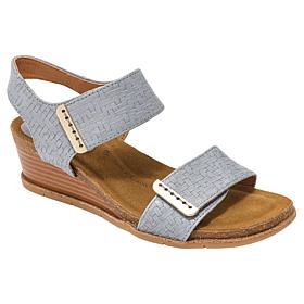 Sofft Verdi II Leather Stacked Wedge Sandal