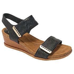 Sofft Verdi II Leather Stacked Wedge Sandal