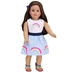 Sophia's by Teamson Kids Rainbow Shirt and Skirt Outift for 18" Dolls