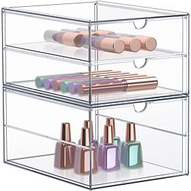Sorbus 2-pk Makeup Organizer With 3 Drawers